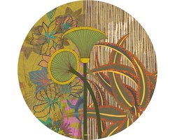 NIN-NIT - Bohemian - Placemats - set van 4 - rond - gemaakt van vinyl - makkelijk schoon te maken - boho print