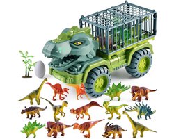 Nince Dinosaurus Transport Truck - Speelgoed Auto met 16 Dino's - Dino - Auto Speelgoed - Jongens Speelgoed - Meisjes Speelgoed - Speelgoed 3 Jaar - Speelgoed 4 Jaar - Speelgoed 5 Jaar - Kinderspeelgoed - Dinosaurus - Speelgoed Autos Jongens