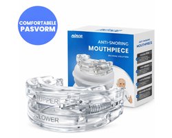 Nince Snurkbeugel Anti Snurk - Verstelbaar & Op Maat - Tegen Snurken en Tandenknarsen - Snurkbitje – Transparant