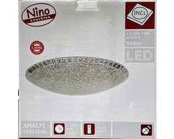 Nino Leuchten - Amalfi - glasmozaïek zilverkleurig - Plafondlamp - Led 10 watt