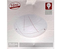Nino Motiva - Plafonnière - glas -  Ø 25cm - E27 fitting