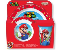 Nintendo Serviesset Super Mario Junior Rood/wit 3-delig