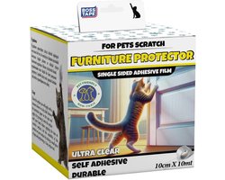 Nisans Anti Krab 10 cm X 10m Scratch Tape Voor Kat en Hond - Transparant - Tegen krab schade - Enkelzijdig Klevend tape - Bank en Meubelbeschermer, Tegen Krassen van Huisdieren