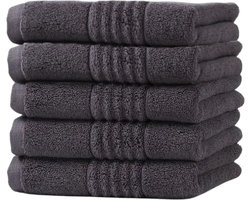 Nivard Handdoeken Set - Hotelkwaliteit - Handdoek - Towel - Donker - 5 Stuks