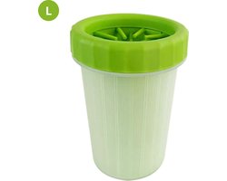 Nivard Hondenpoten Reiniger - Hondenpoten Schoonmaken - Honden Verzorging - Potenreiniger Hond - Poot Reiniger - Draagbaar - Groen - Maat L