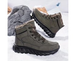 Nivard Snowboots - Sneeuwschoenen - Sneeuwboots - Heren - Wintersport - Ski - Skischoenen - Khaki - 45.5 - Buiten - Antislip