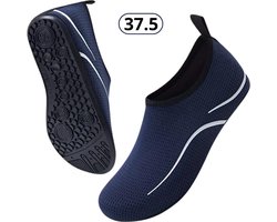 Nivard Waterschoenen Voor Kinderen & Volwassenen - Aqua Shoes - Aquaschoenen - Afzwemschoenen - Zwemles Schoenen - Blauw - Maat 37