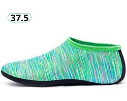 Nivard Waterschoenen Voor Kinderen & Volwassenen - Aqua Shoes - Aquaschoenen - Afzwemschoenen - Zwemles Schoenen - Groen - Maat 37.5