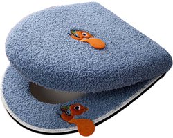 Nivard Wc Bril Hoes - Toiletbril Cover - Toiletbril - Wc Deksel - Toiletafdekking - Verwarmde Wc Bril - (Niet Elektrisch) - Zacht - Blauw