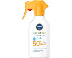 NIVEA SUN Kids & Babies Sensitive Protect Zonnespray SPF 50+ - Waterbestendig - - Baby en Kind - Eczeemgevoelige huid - Parfumvrij - 250ml