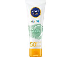 NIVEA SUN KIDS MINERAL UV Protection Zonnebrand Crème Gezicht SPF50+ - Zonnecreme Baby en Kinderen - Zonnebrandcreme - 50ML