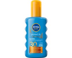 NIVEA SUN Protect & Bronze Zonnebrand Spray - SPF 30 - Zonnespray - Waterproof - Beschermt en stimuleert een bruine huid - Met pro-melanine extract - 200 ml