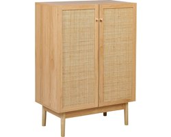 NIVO - Dressoir - Lichtbruin - 2 deuren - Hout/Rotan