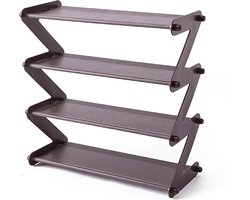 Nixnix® - Schoenenrek - Voor 8 tot 12 Paar Schoenen - Grijs - Kast