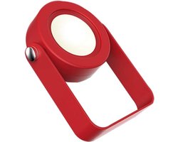 Nixnix® - Tafellamp - Rood - 70 UUR Draadloos - Uitklapbaar - Bureaulamp - Nachtlampje - Leeslampje - LED - Dimbaar met Sensor (Rood) - Nachtlamp - Lamp - Modern