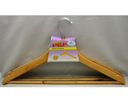 No brand Kleerhangers 3 stuks hout