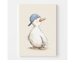 No Filter - Poster Eend - Poster voor Baby- en Kinderkamer - A3 (30x40 cm) - 250 grams papier - Kinderkamer decoratie