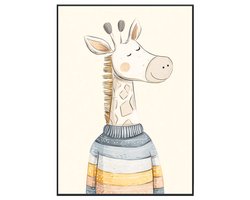 No Filter - Poster Giraf met trui - Poster voor Baby- en Kinderkamer - A3 (30x40 cm) - 250 grams papier - Kinderkamer decoratie