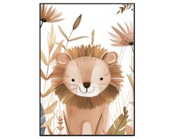 No Filter - Poster voor Baby- en Kinderkamer - Leeuw Poster - Jungle Poster - A3 (30x40 cm) - 250 grams papier - Kinderkamer decoratie