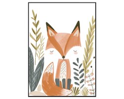 No Filter - Poster voor Baby- en Kinderkamer - Vos Poster - A4 (21x30 cm) - 250 grams papier - Kinderkamer decoratie