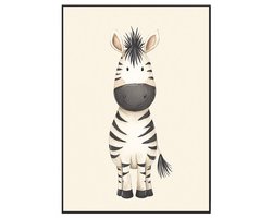No Filter - Zebra Poster - Poster voor Baby- en Kinderkamer - A3 (30x40 cm) - 250 grams papier - Kinderkamer decoratie