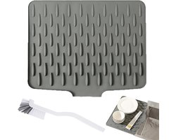 No-Spill Silicone Worktop Saver – Heat-Resistant & Non-Slip Mat for Drip-Free Drying, Silicone Dish Drying Mat for Kitchen Counter for Kitchen Counter, Sink, Refrigerator - (1pc)