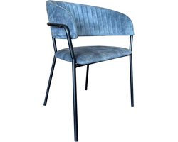 Noa Mae Design eetkamerstoel - Blauw/Grijs - 1 Stoel
