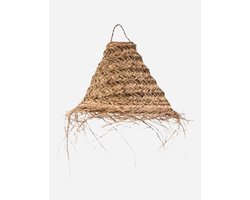NOA MAY Hanglamp Triangle - naturel - zeegras - handgemaakt in Marrakesh - Ø 30 x h 28 cm