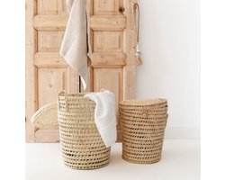 NOA MAY Mand Lotus - naturel - palmblad - boho - Ø 34 x h 38 cm