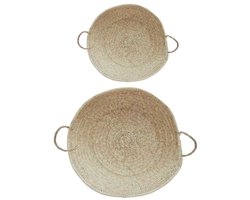 NOA MAY Mand Loulou - naturel - zeegras - boho - Ø 55 x h 10 cm