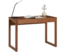 NOAH bureau van massief hout in kastanje, met 2 laden, grenen bureau in een eenvoudig Scandinavisch ontwerp