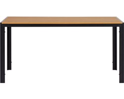 Noah tuintafel zwart, teak decor.