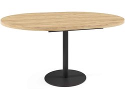 NoaHome Aviora Ronde Uitschuifbare Eettafel Goud Eiken