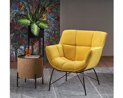 NoaHome Zafira Lounge Fauteuil – Luxe Comfort & Stijl in Donkergroen, Grijs & Geel