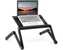 Nobel Extra Breed Ergonomisch Laptopbureau Verstelbare Laptopstandaard - Bed werkblad Draagbaar Koelingsplatform Zwart