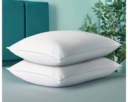 Noblesse Hoofdkussen-Slaapkussen Geschikt voor rug-, zij- en buikslapers - Anti Allergie -Antibacterieel- Anti-huisstofmijt -60x70 cm-Set van 2 stuks