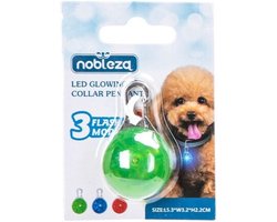 Nobleza Hondenlampje - Honden veiligheidsverlichting - Halsbandhanger met verlichting - Groen - LED licht