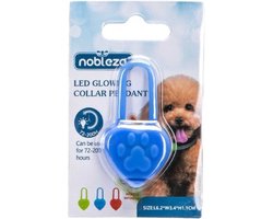 Nobleza Hondenlampje - Veiligheidslampje hond - Honden verlichting - Blauw licht - Waterbestendig - Vervangbare batterij