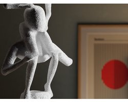 NObody Family Beeld – Modern Minimalistisch Sculptuur – Abstract Familiebeeld – Kunst Decoratie voor Woonkamer & Interieur - 25 cm