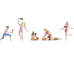 NOCH 15842 H0 Badgasten figuren Staand, Geverfd