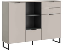 Noida highboard kasjmier NB zwart NB - 37x150x112cm