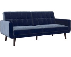 Nola | Slaapbank 3-zits in fluweel blauw