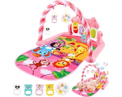 Nolad - Babygym - Speelkleed Baby - Baby speelmat - Baby speelmat met boog - Baby 0-36 Maanden - 57x75x43CM - Roze