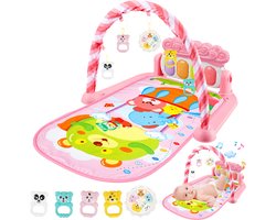 Nolad - Babygym - Speelkleed Baby - Baby speelmat - Baby speelmat met boog - Baby 0-36 Maanden - 57x75x43CM - Roze