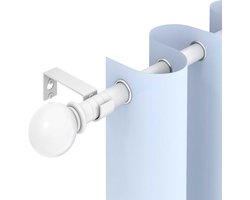 Nolad Gordijnroede - Gordijnrail - Gordijnstang - gordijnrails compleet - Verstelbaar - 100 tot 374cm - Wit