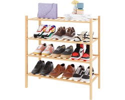 Nolad Schoenenrek - Bamboe Schoenenrek - 4 niveaus - 67x28x69cm - Hout