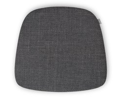 Nolon Fem Stoelkussen Warm Antraciet - Voor Binnen - Zitkussen Eetkamer - Trapezium Vorm - met Antislip