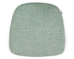 Nolon Fem Stoelkussen Zacht Groen - Voor Binnen - Zitkussen Eetkamer - Trapezium Vorm - met Antislip