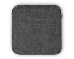 Nolon Jul Stoelkussen Warm Antraciet - Vierkant - Voor Binnen - Zitkussen Eetkamer - met Antislip - 34 x 34 cm