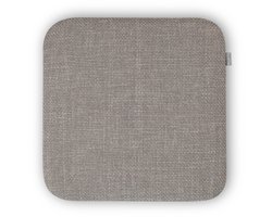 Nolon Jul Stoelkussen Warm grijs - Vierkant - Voor Binnen - Zitkussen Eetkamer - met Antislip - 34 x 34 cm